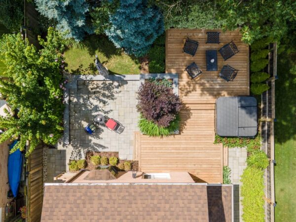Aerial View of Back Garden